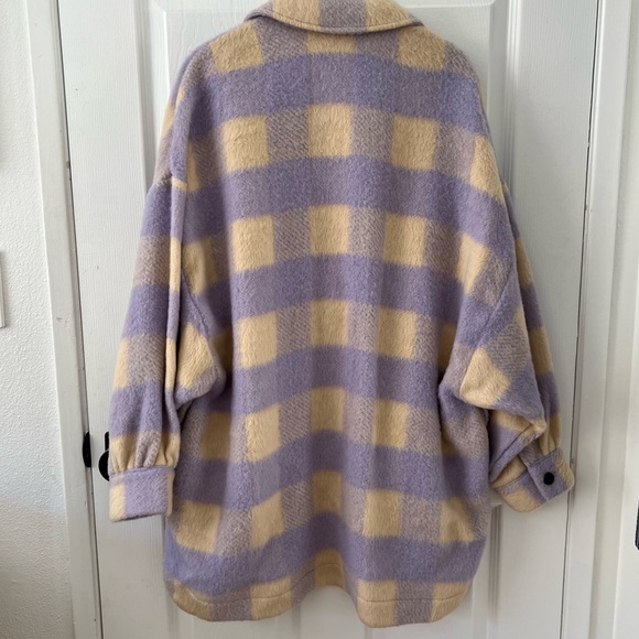 Zara Purple Plaid Overshirt - Picture 9 of 13